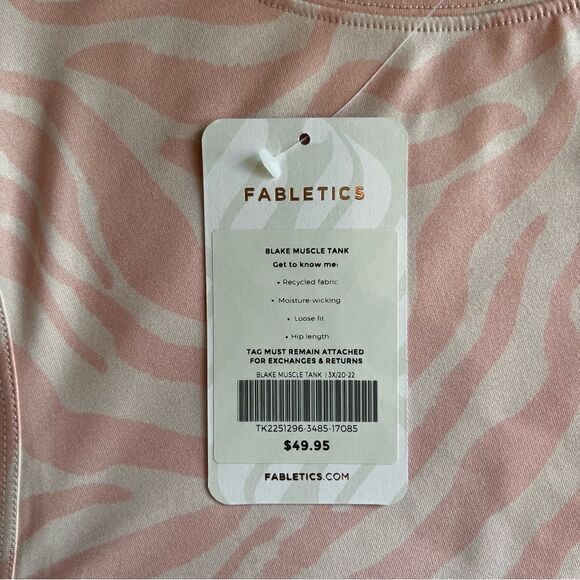 Fabletics Peach Toned Athleisure Tank  Top 3X - Picture 2 of 4